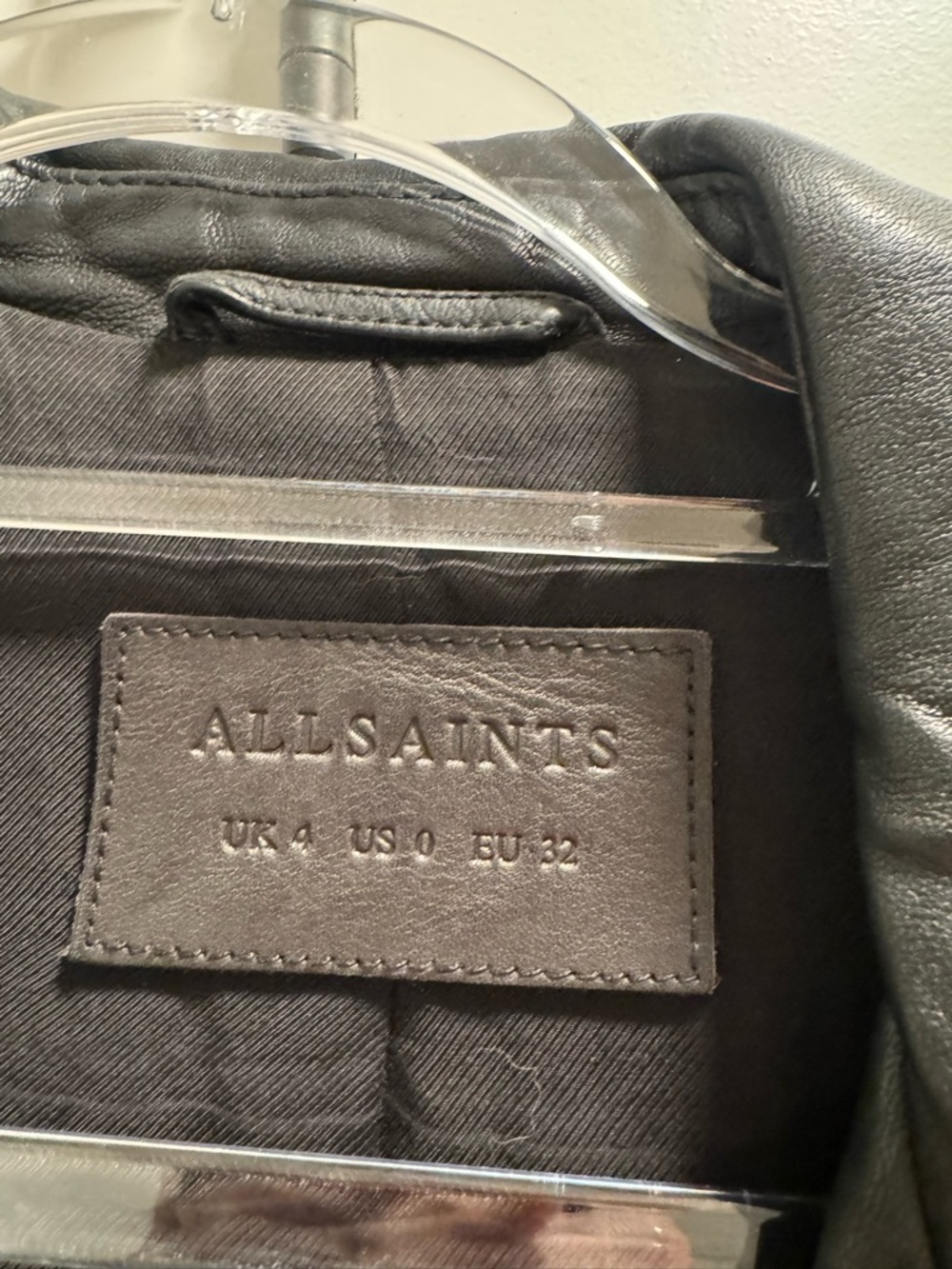 AllSaints Balfern Leather Jacket Black Moto Biker XXS US 0 - Picture 7 of 10